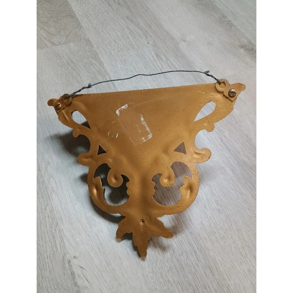 Gold Ornate DART Vintage Burwood MCM Style Sconce Pocket Wall Decor Vase 4446